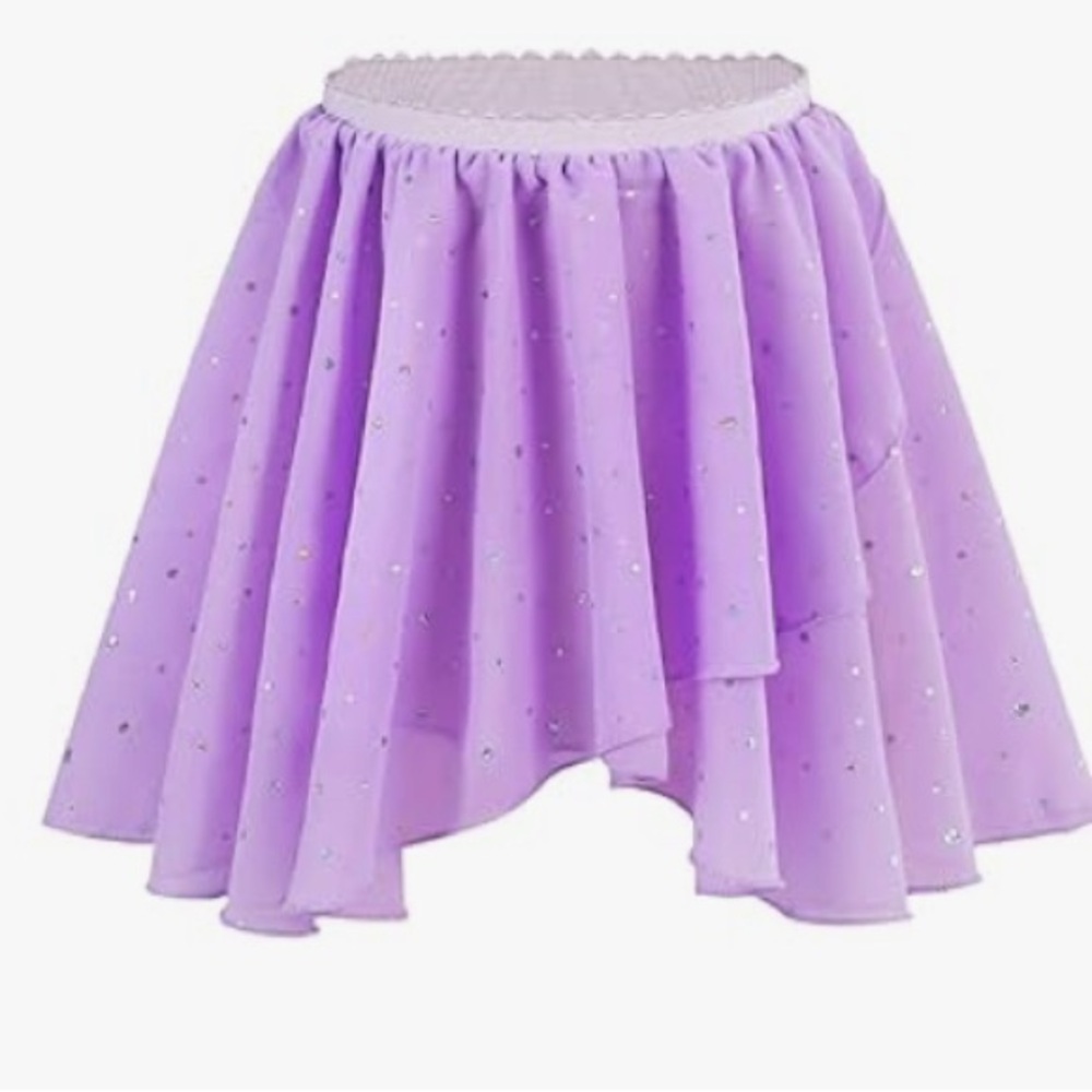 Sparkling Lavender Kids Dance Skirt